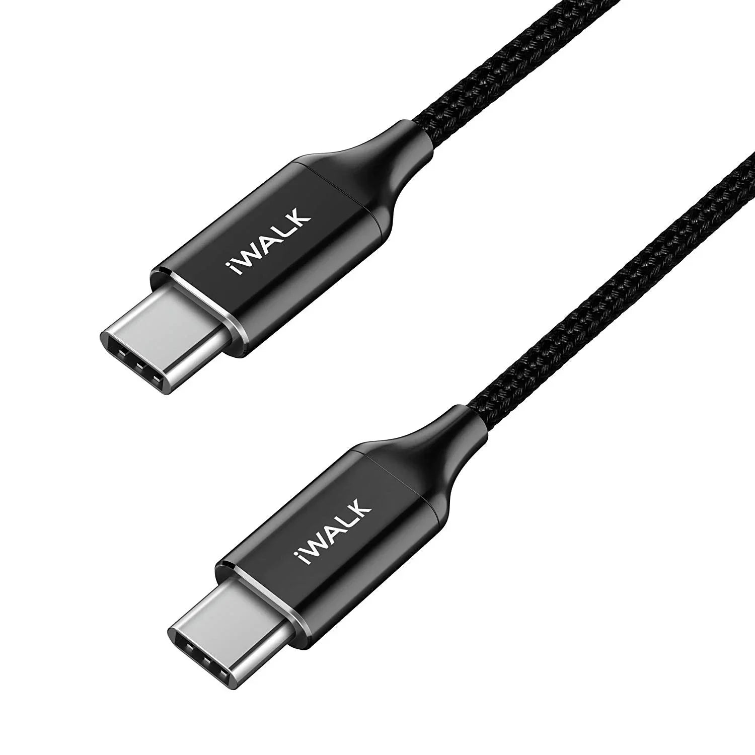 iWalk Type C To Type C Data Cable 1.2 Mtr - Black - Tashqila iWalk Type C To Type C Data Cable 1.2 Mtr - Black - Tashqila